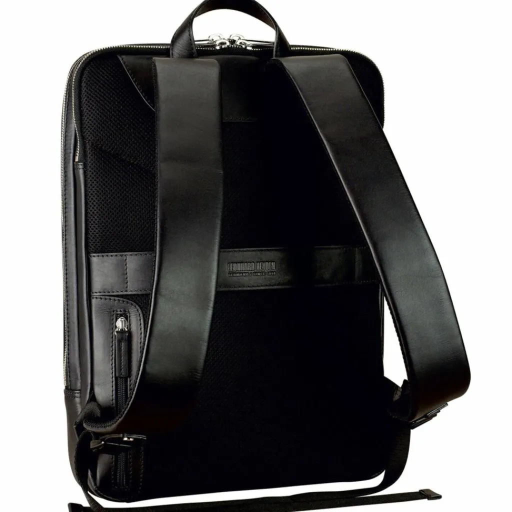 Best Leonhard Heyden Montreal Business-Rucksack Leder 44 cm Laptopfach schwarz