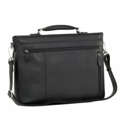 Leonhard Heyden Laptoptaschen|Aktentaschen<Ottawa Messenger RFID Leder 38 cm Laptopfach schwarz