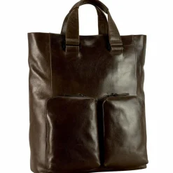 Leonhard Heyden Lederrucksäcke|Business-Rucksäcke<Porto Business-Rucksack Leder 40 cm graubraun