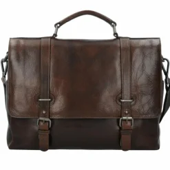 Discount Leonhard Heyden Roma Aktentasche Leder 39 cm Laptopfach braun