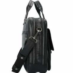 New Leonhard Heyden Roma Aktentasche Leder 40 cm Laptopfach schwarz