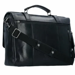 Best Leonhard Heyden Roma Aktentasche Leder 39 cm Laptopfach schwarz