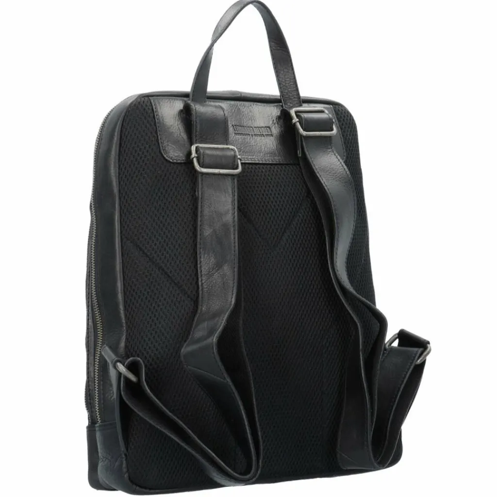 Leonhard Heyden Lederrucksäcke|Business-Rucksäcke<Roma Rucksack Leder 40 cm Laptopfach schwarz
