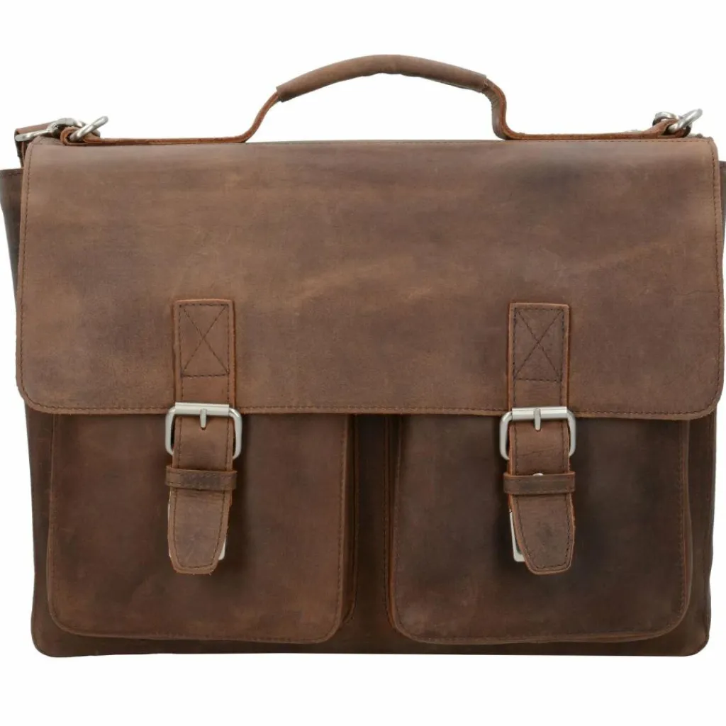 Leonhard Heyden Laptoptaschen|Aktentaschen<Salisbury Aktentasche Leder 39 cm Laptopfach braun
