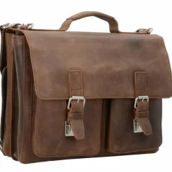 Leonhard Heyden Laptoptaschen|Aktentaschen<Salisbury Aktentasche Leder 39 cm Laptopfach braun