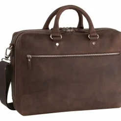 Discount Leonhard Heyden Salisbury Aktentasche Leder 40 cm Laptopfach braun