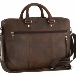 Discount Leonhard Heyden Salisbury Aktentasche Leder 40 cm Laptopfach braun