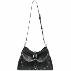 LES VISIONNAIRES Umhängetaschen<Elisa Rivet Umhängetasche Leder 40 cm black