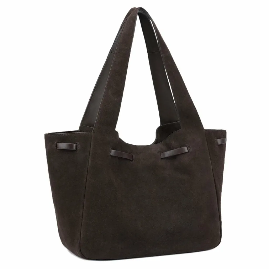 LES VISIONNAIRES Shopper|Schultertaschen<Garbriella Shopper Tasche Leder 40 cm dark brown