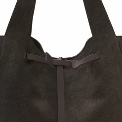 LES VISIONNAIRES Shopper|Schultertaschen<Garbriella Shopper Tasche Leder 40 cm dark brown