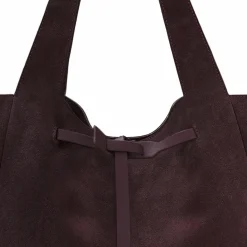 LES VISIONNAIRES Shopper|Schultertaschen<Garbriella Shopper Tasche Leder 40 cm aubergine