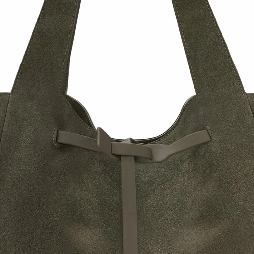 LES VISIONNAIRES Shopper|Schultertaschen<Garbriella Shopper Tasche Leder 40 cm moss green