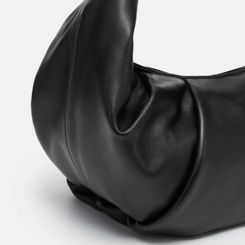 Best LES VISIONNAIRES Greta Essential Schultertasche Leder 43 cm black