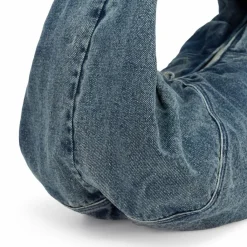 LES VISIONNAIRES Schultertaschen|Henkeltaschen<Greta Essential Schultertasche 37 cm washed denim