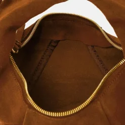 LES VISIONNAIRES Greta Mini Essential Handtasche Leder 23 cm cognac