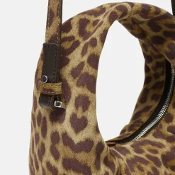 LES VISIONNAIRES Henkeltaschen<Greta Mini Essential Handtasche Leder 23 cm leo print