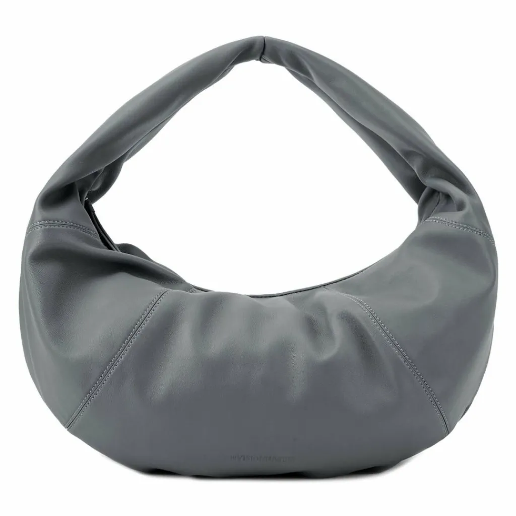 Outlet LES VISIONNAIRES Greta Schultertasche Leder 42 cm titanium grey