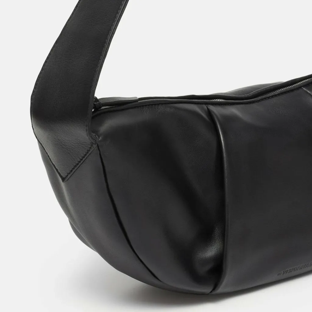 Best LES VISIONNAIRES Zoe Essential Schultertasche Leder 46 cm black