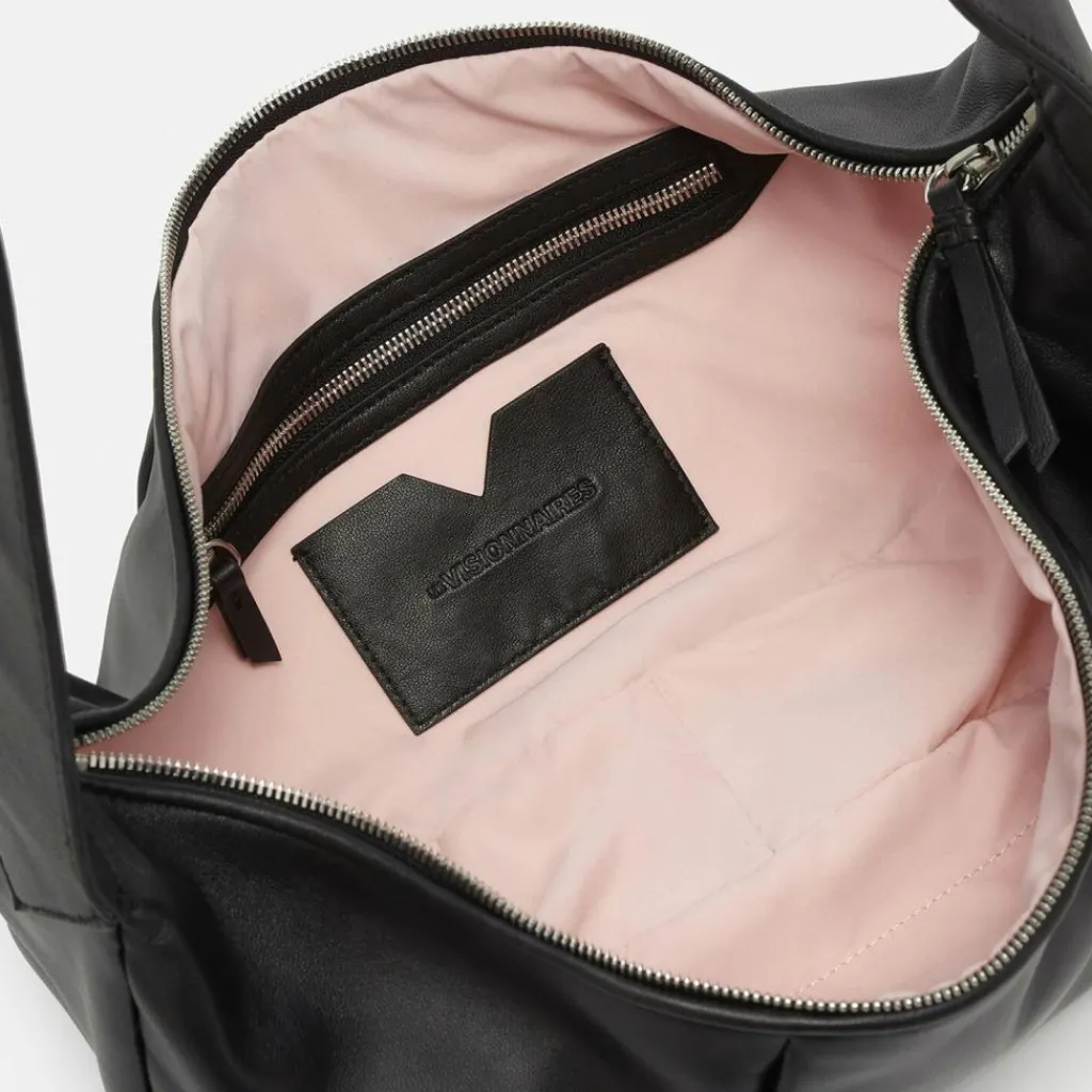 Best LES VISIONNAIRES Zoe Essential Schultertasche Leder 46 cm black