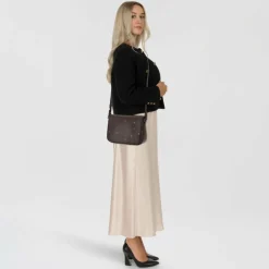 Clearance Liebeskind Dancing Letters Umhängetasche S Leder 23 cm burgundy