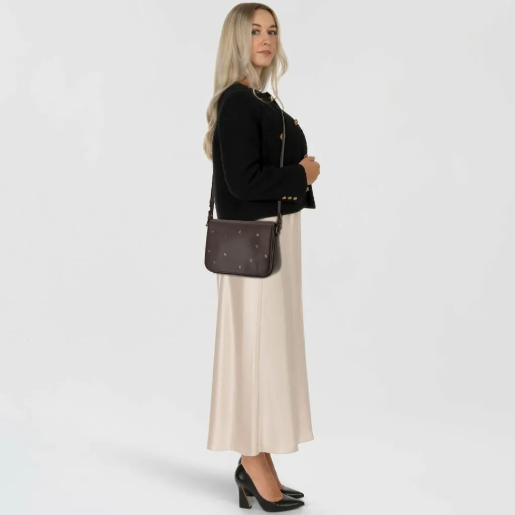 Clearance Liebeskind Dancing Letters Umhängetasche S Leder 23 cm burgundy