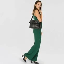 Liebeskind Schultertaschen|Henkeltaschen<Fiona Schultertasche Leder 29 cm black