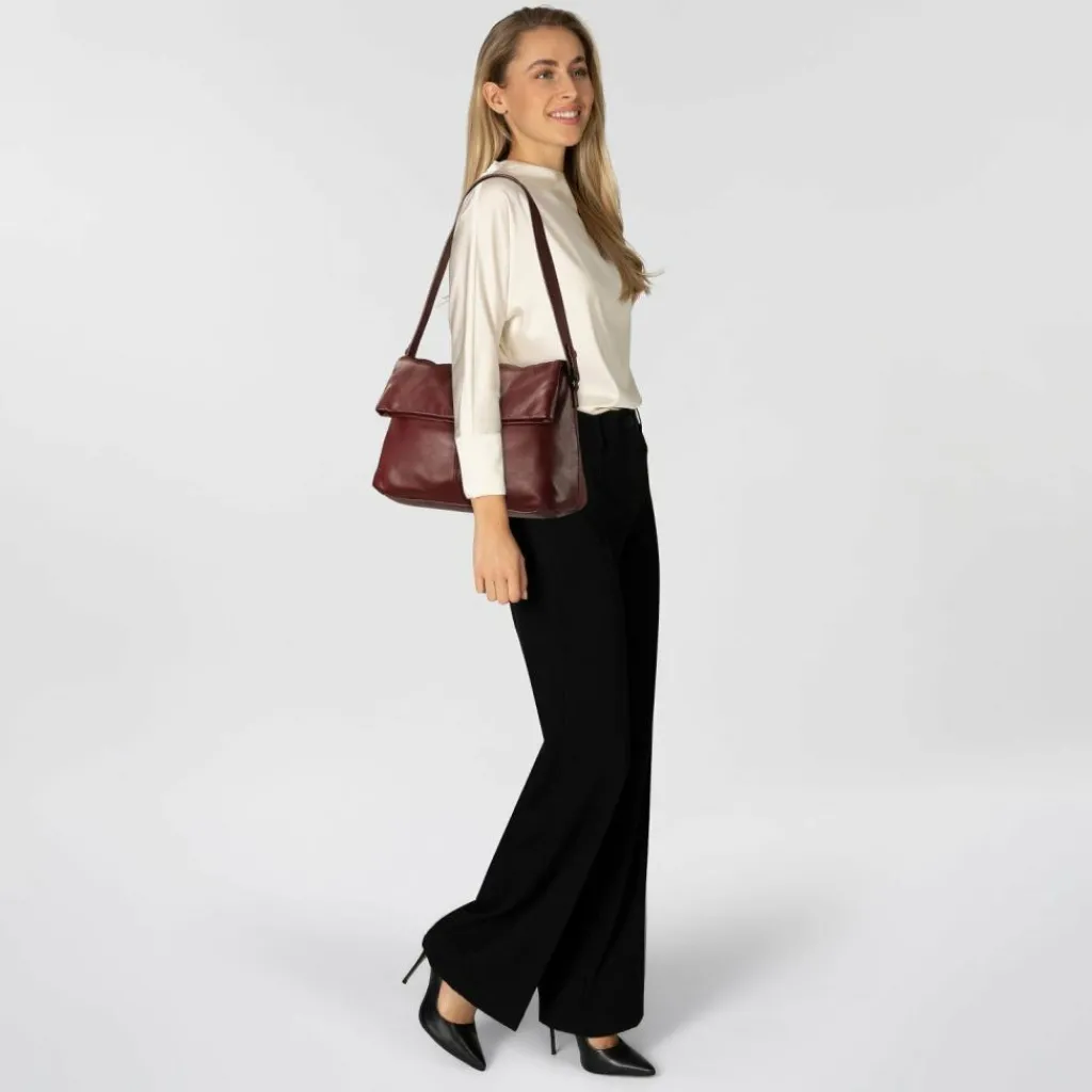 Liebeskind Schultertaschen|Henkeltaschen<Fiona Schultertasche Leder 33 cm pomegranate