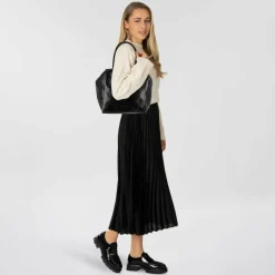 Liebeskind Henkeltaschen|Schultertaschen<Kayla Schultertasche Leder 29 cm black