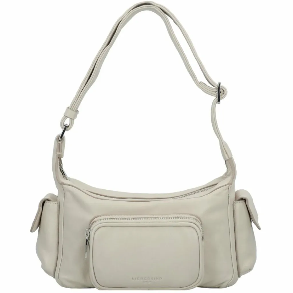 New Liebeskind Lila Schultertasche Leder 33 cm milk