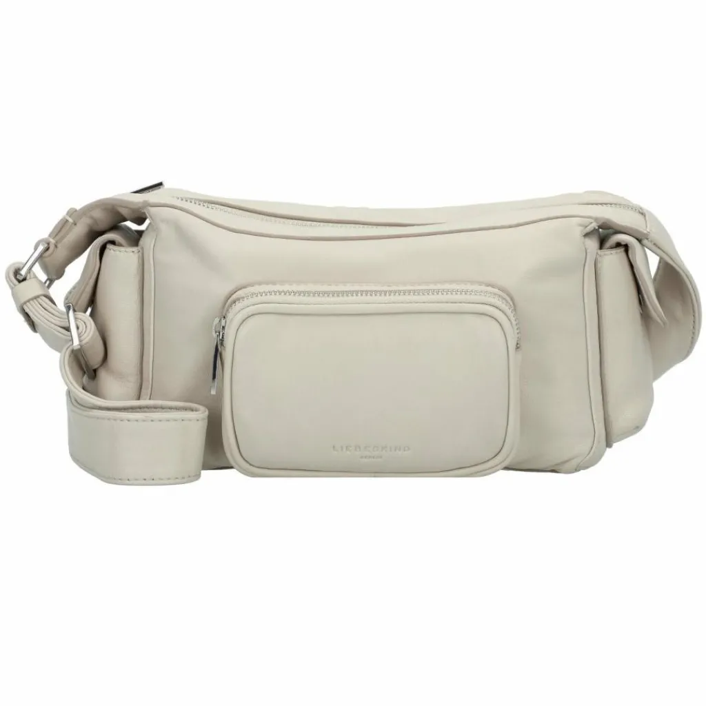 New Liebeskind Lila Schultertasche Leder 33 cm milk