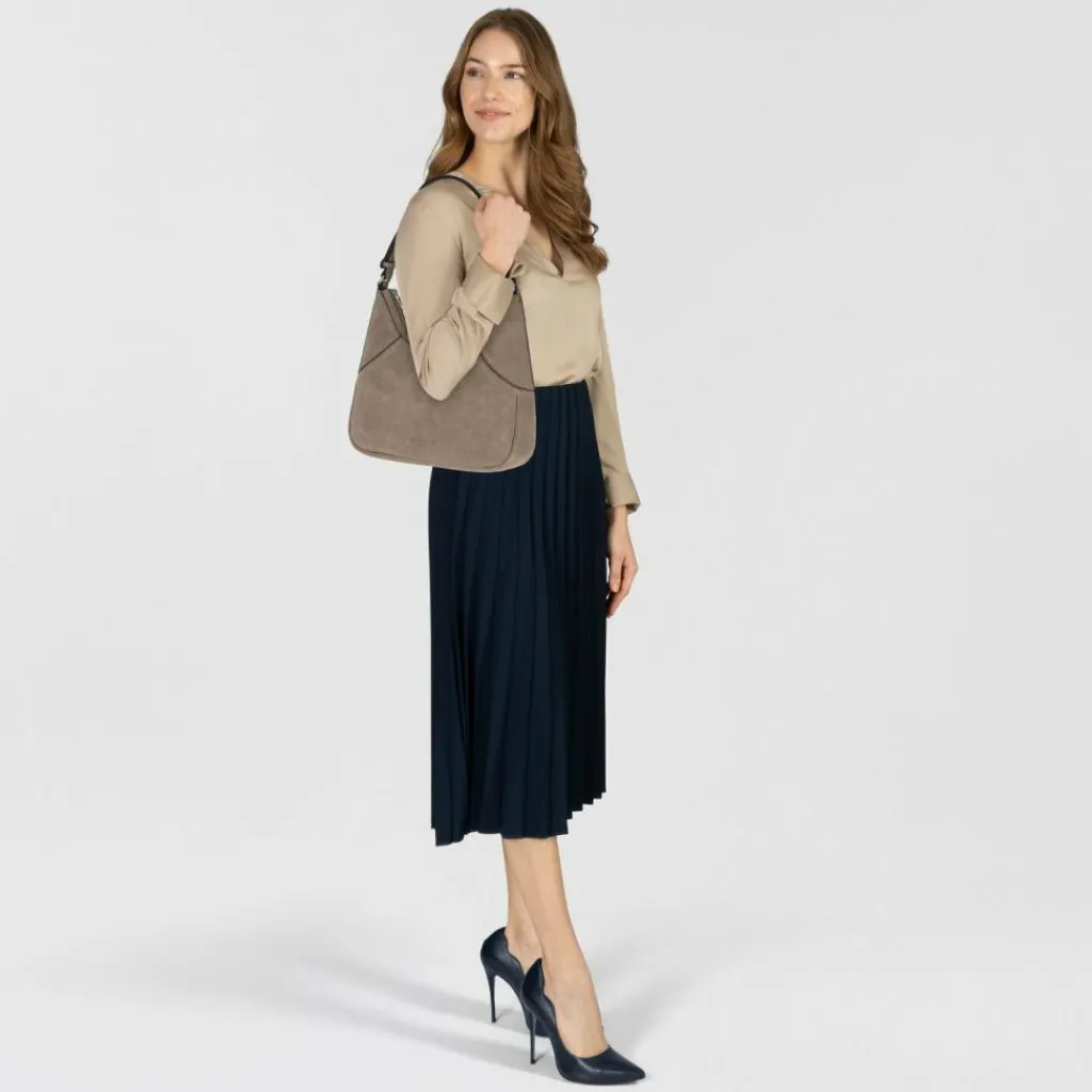 New Liebeskind Lily Schultertasche S Leder 32 cm neutral gray