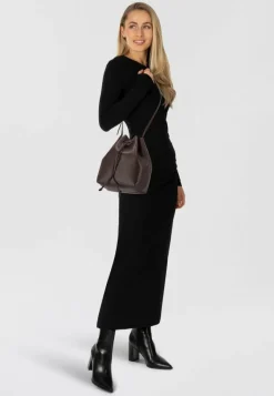 Liebeskind Beuteltaschen|Umhängetaschen<Monogram Beuteltasche Leder 40 cm burgundy