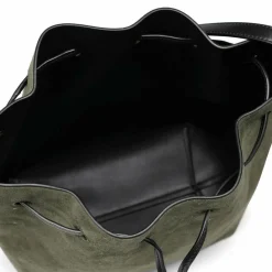 Online Liebeskind Monogram Beuteltasche Leder 35 cm forest