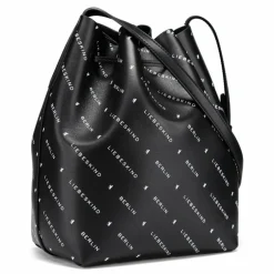 Clearance Liebeskind Monogram Beuteltasche Leder 40 cm black