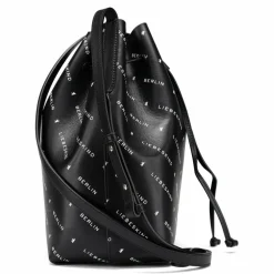 Clearance Liebeskind Monogram Beuteltasche Leder 40 cm black