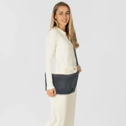 Outlet Liebeskind Paris Umhängetasche Leder 34 cm cobalt night