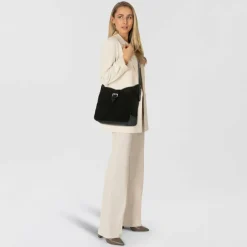 Liebeskind Schultertaschen|Henkeltaschen<Ren Schultertasche Leder 30 cm black