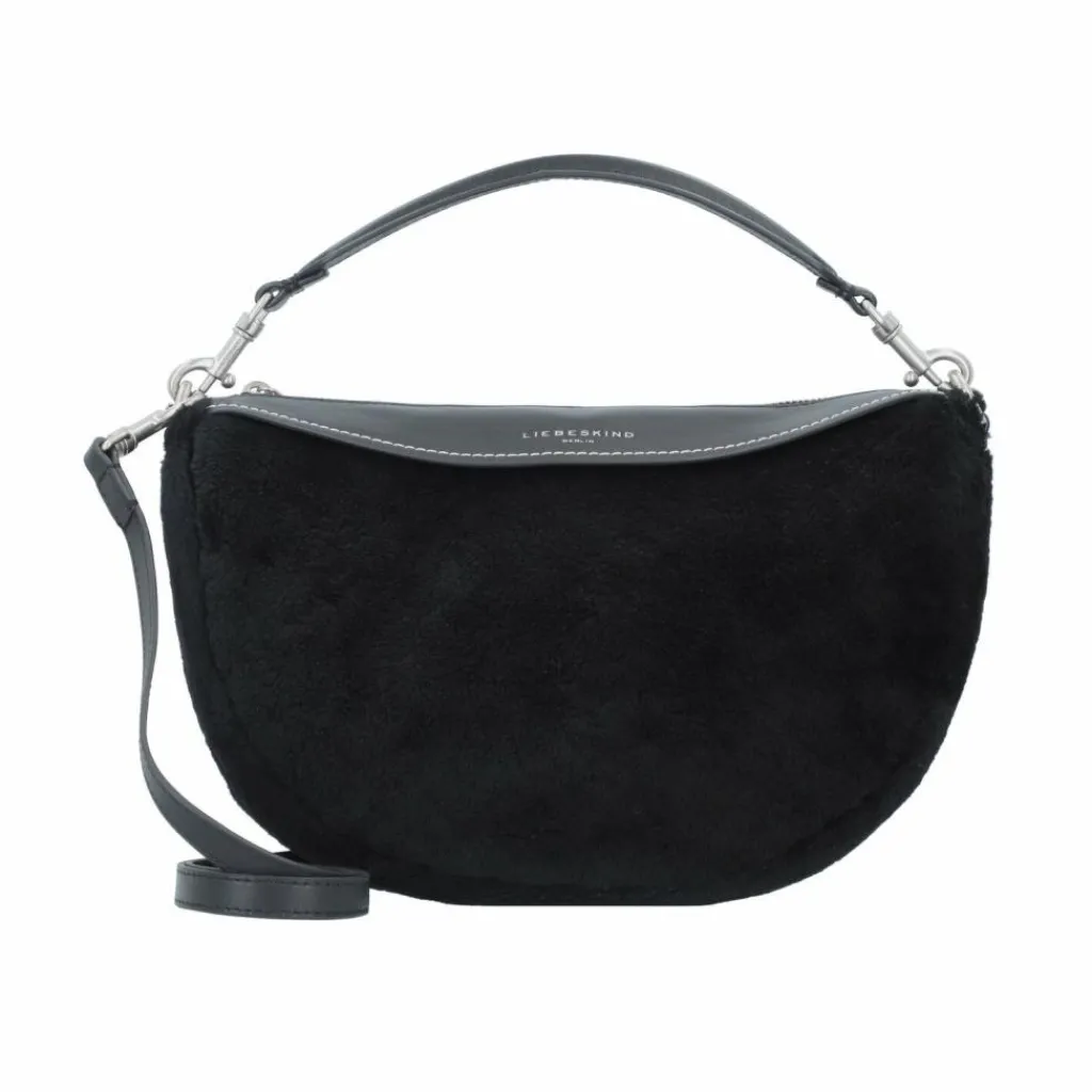 Discount Liebeskind Shearling Handtasche Leder 28 cm black
