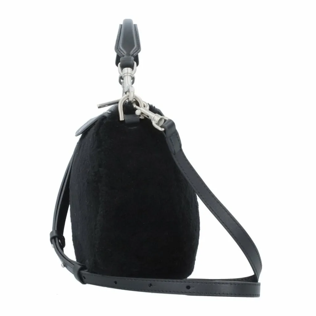 Discount Liebeskind Shearling Handtasche Leder 28 cm black