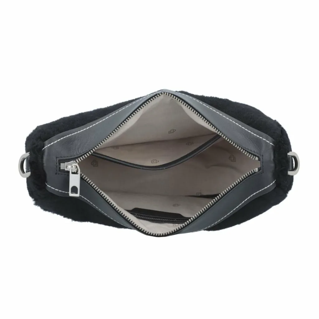Discount Liebeskind Shearling Handtasche Leder 28 cm black