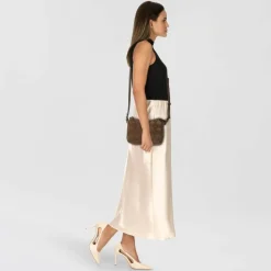 Clearance Liebeskind Sky II Mini Bag Umhängetasche Leder 18 cm roasted coconut