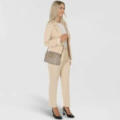 Best Liu Jo Lapuffy Umhängetasche 24.5 cm dark sand