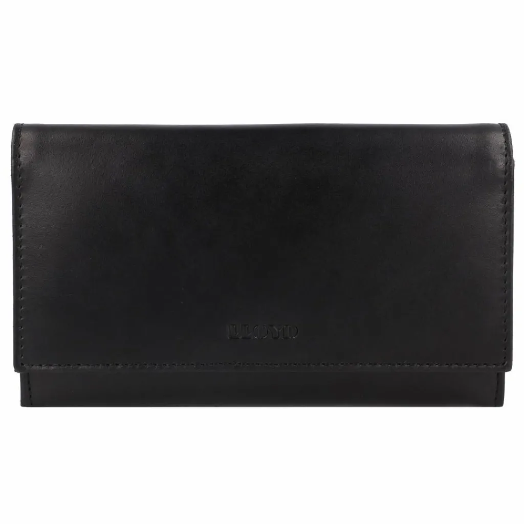 Lloyd Damengeldbörsen Querformat<Geldbörse RFID Schutz Leder 16.5 cm schwarz