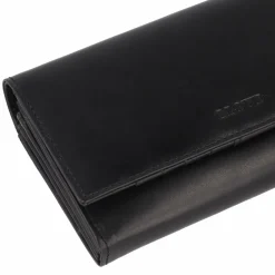 Lloyd Damengeldbörsen Querformat<Geldbörse RFID Schutz Leder 16.5 cm schwarz