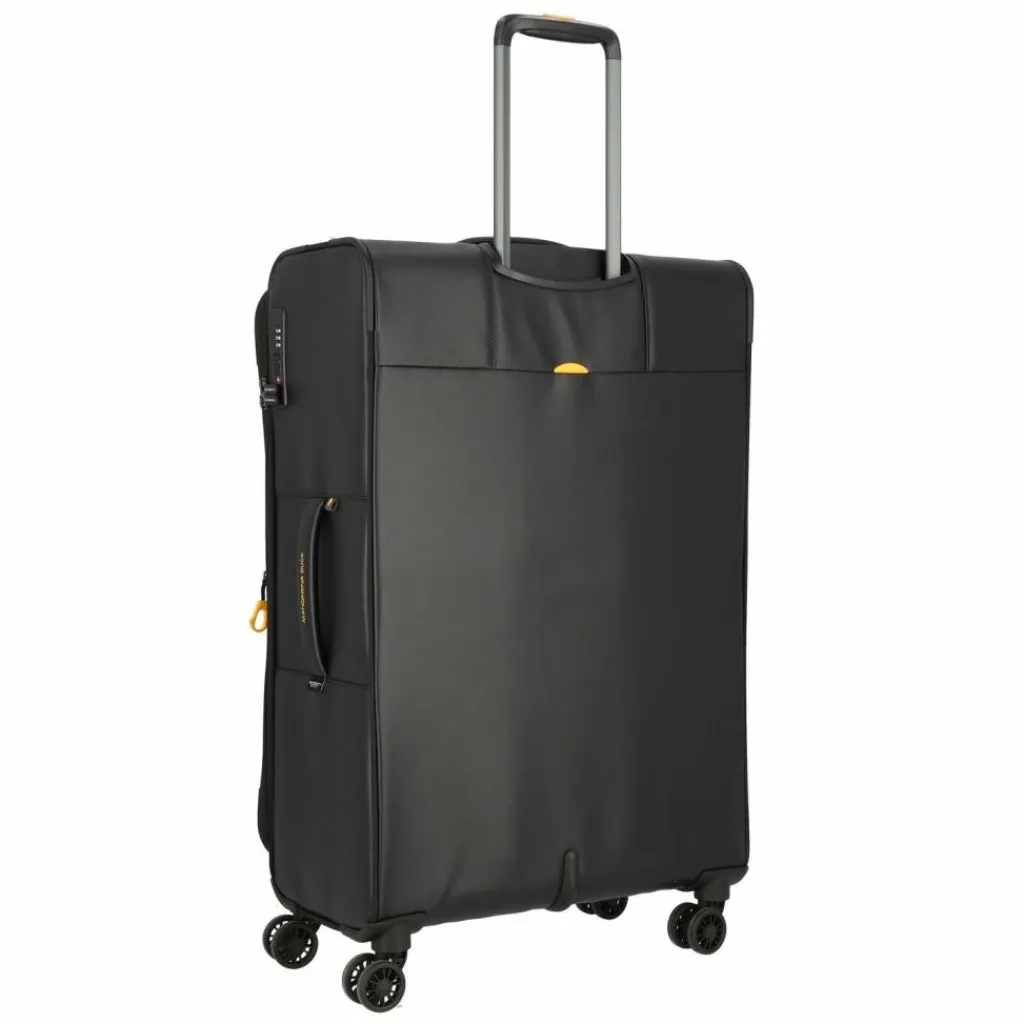 Clearance Mandarina Duck Eco Coated 4 Rollen Trolley L 78 cm mit Dehnfalte black