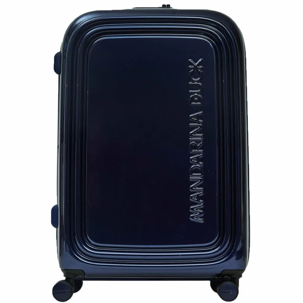 Best Mandarina Duck Logoduck + Metal 4 Rollen Trolley L 75 cm mit Dehnfalte blue indigo