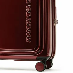 Mandarina Duck Hartgepäck|4-Rollen Koffer<Logoduck + Metal 4 Rollen Trolley S 55 cm mit Dehnfalte red metal
