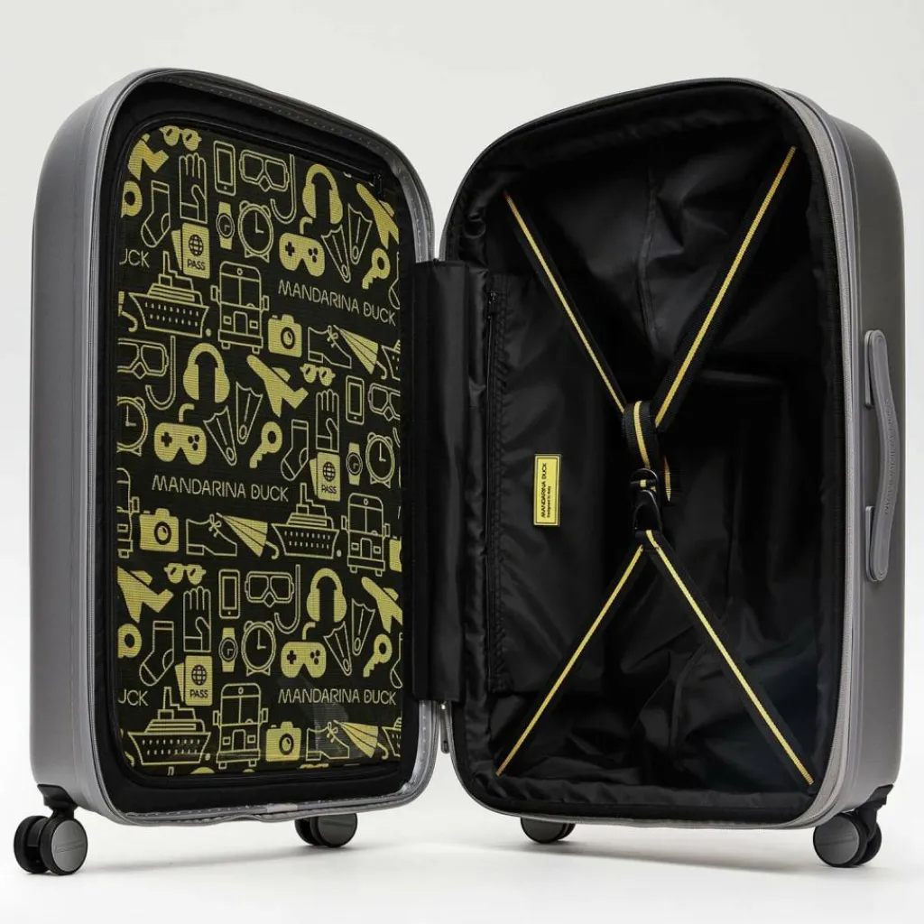 Mandarina Duck 4-Rollen Koffer|Hartgepäck<Logoduck 4-Rollen Trolley 69 cm silver