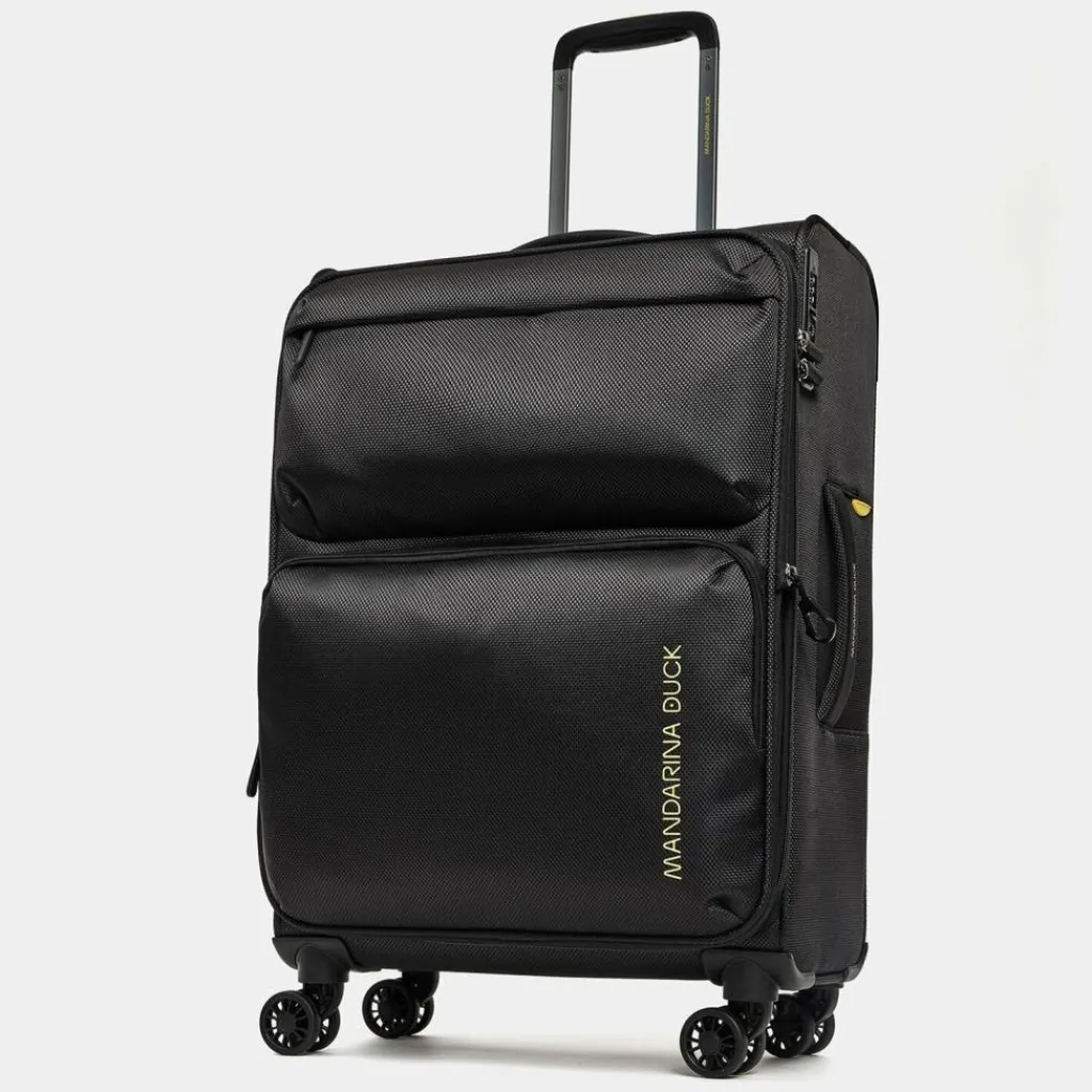 Clearance Mandarina Duck Zephyr 4 Rollen Trolley M 67 cm mit Dehnfalte black