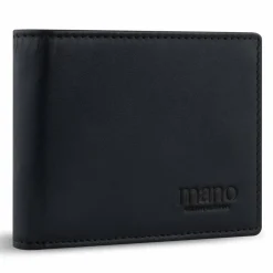 Hot mano Don Andrea Geldbörse RFID Schutz Leder 9.5 cm schwarz